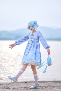 阿包也是兔娘 - No.016 - lolita蓝裙 [9P-123M]